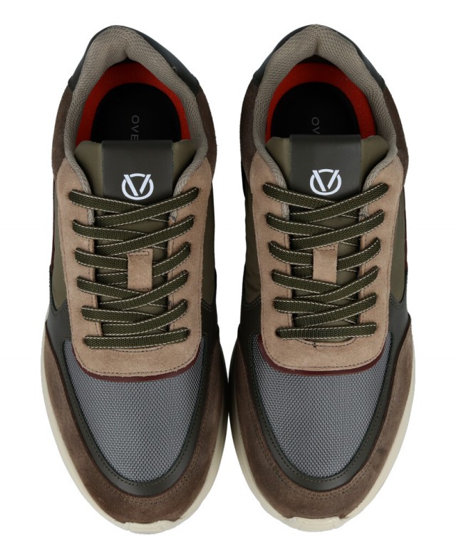 Men's Leather Sneakers Overstate 13571C