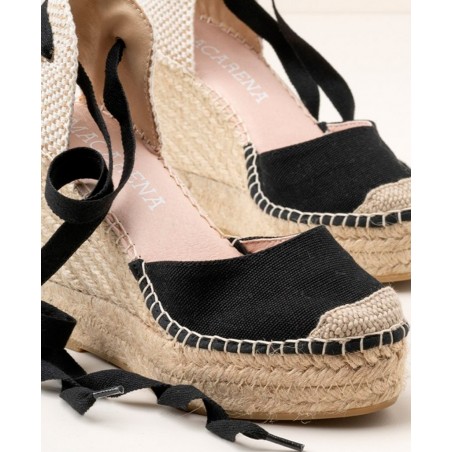 Black espadrilles women's Macarena Alba 50