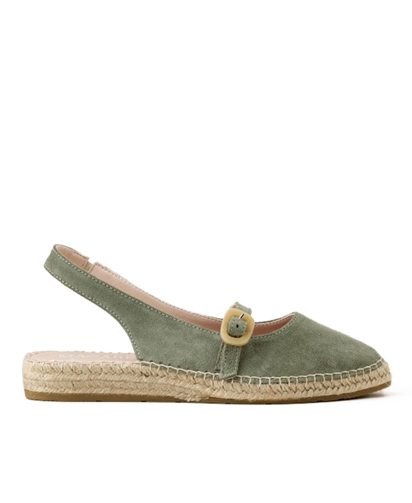Espardena o yute para mujer en color verde Caracteristicas lazo cuna 8 cm con plat 3 cm zapato de estilo casual suela de yute e