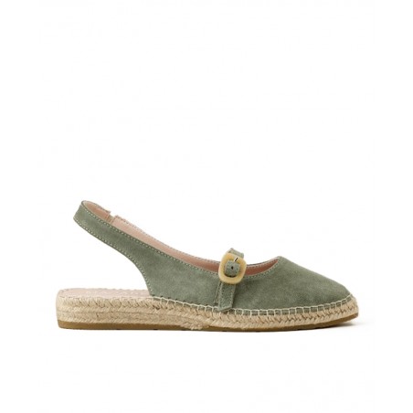 Espardena o yute para mujer en color verde Caracteristicas lazo cuna 8 cm con plat 3 cm zapato de estilo casual suela de yute e