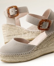 Macarena Yune 26 tortoiseshell espadrilles with buckle