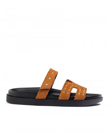 Sandalias de piel planas Yokono Morena 128-02