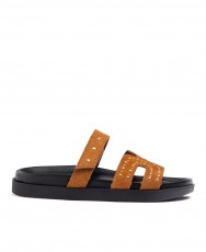Sandalias de piel planas Yokono Morena 128-02