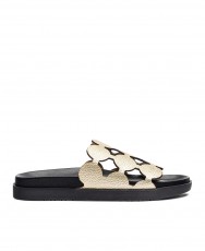 Sandalias planas troqueladas Yokono Morena 256-02