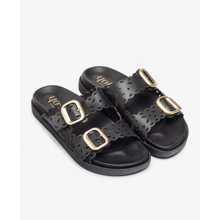 Sandalias con troquelado Yokono Morena 306-02