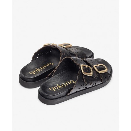 Sandalias con troquelado Yokono Morena 306-02
