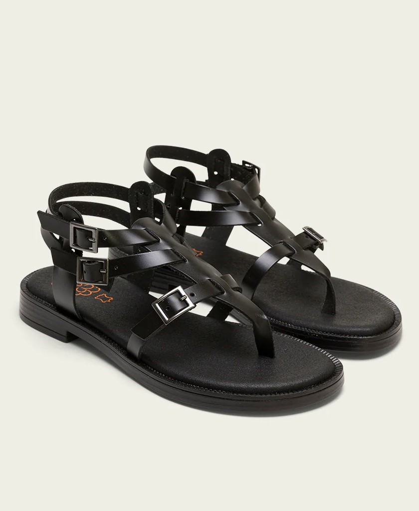 Black strappy sandals Porronet Miley 3129-001