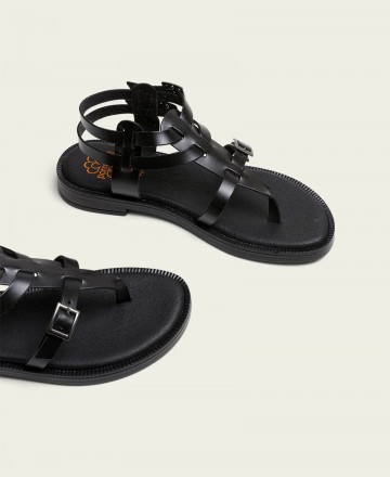 Sandalias negras de tiras Porronet Miley 3129-001