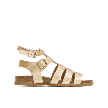 Gold strappy sandals Porronet Silvia 3135-091