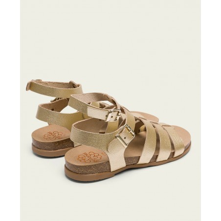 Gold strappy sandals Porronet Silvia 3135-091