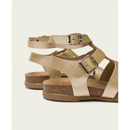 Gold strappy sandals Porronet Silvia 3135-091
