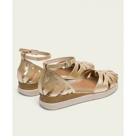 Porronet Carlota 3151 Gold Wedge Sandals