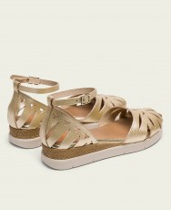 Porronet Carlota 3151 Gold Wedge Sandals Porronet Carlota 3151 Gold Wedge Sandals