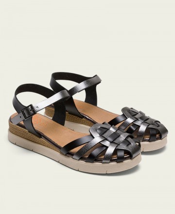 Porronet Clotilde 3152 Lead-Colored Sandals