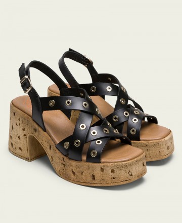 Porronet Zoe 3179 001 Black Heeled Sandals