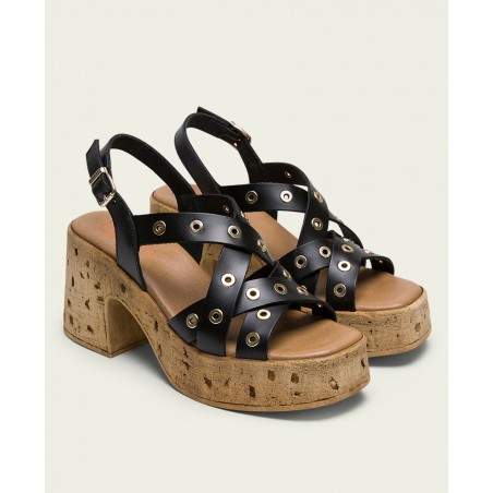 Sandalias negras de tacón Porronet Zoe 3179 001