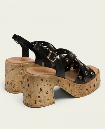 Porronet Zoe 3179 001 Black Heeled Sandals