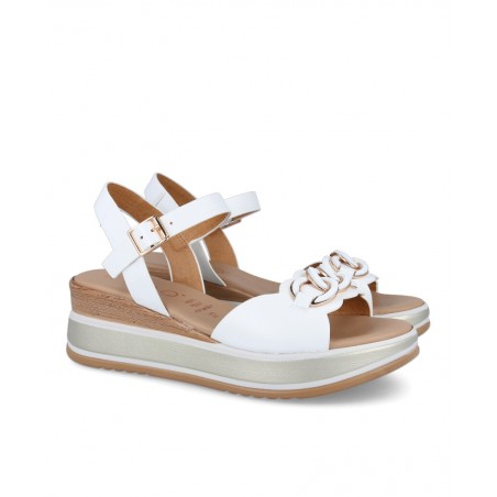 White Wedge Sandal Repo Phil Gatiér 19234