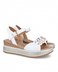 Sandalia blanca con cuña Repo Phil Gatiér 19234 Sandalia blanca con cuña Repo Phil Gatiér 19234