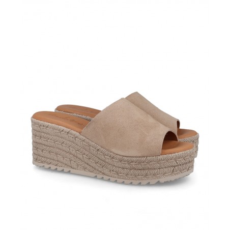 Sandalias tipo zueco color beige Andares 844130