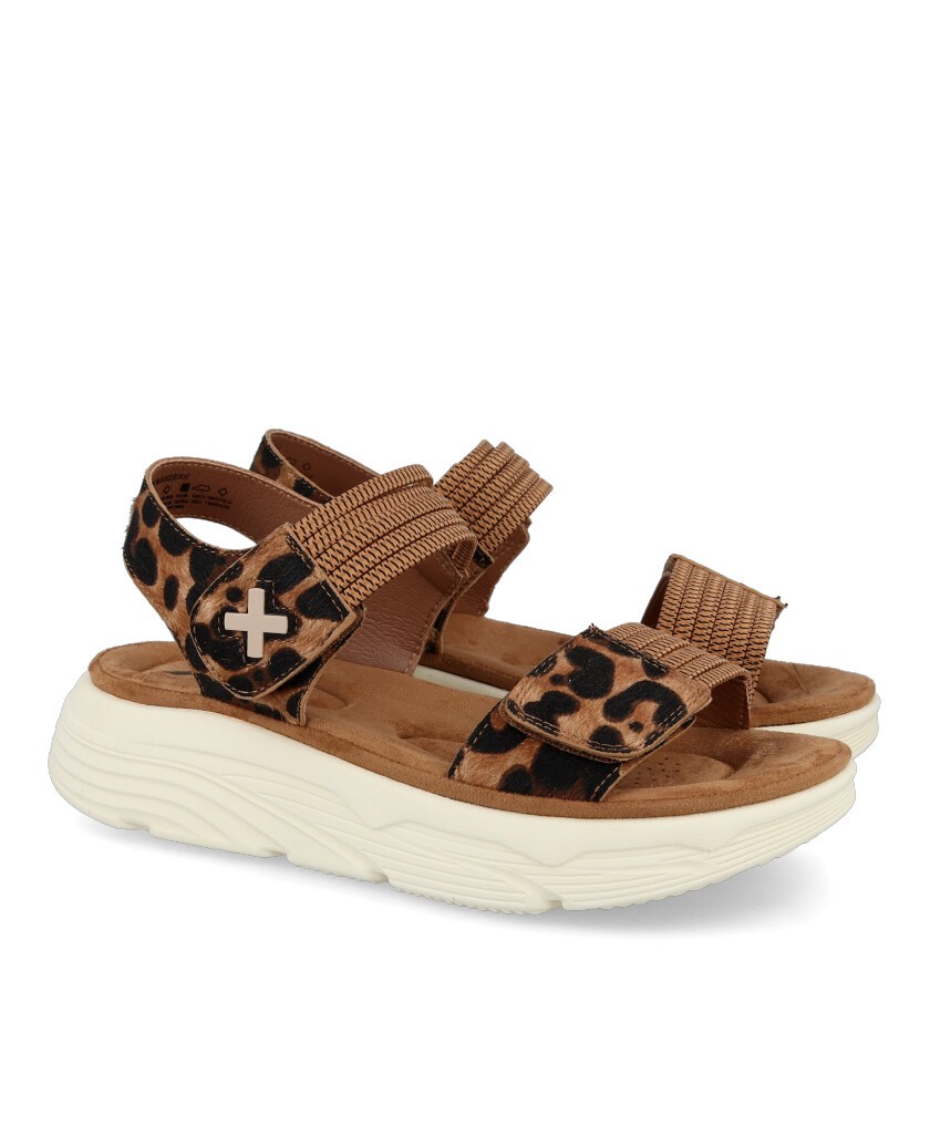 Elastic sandals with double velcro Xti 144599