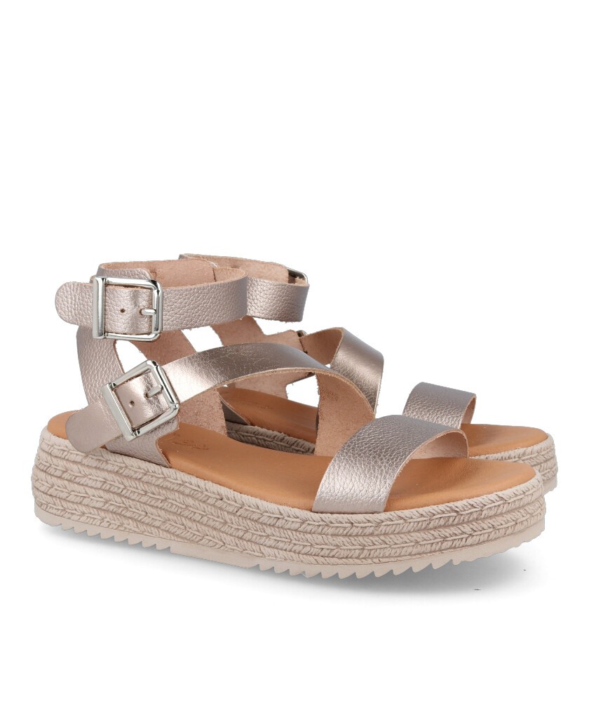 Sandalias metalizadas con hebillas Andares 882731