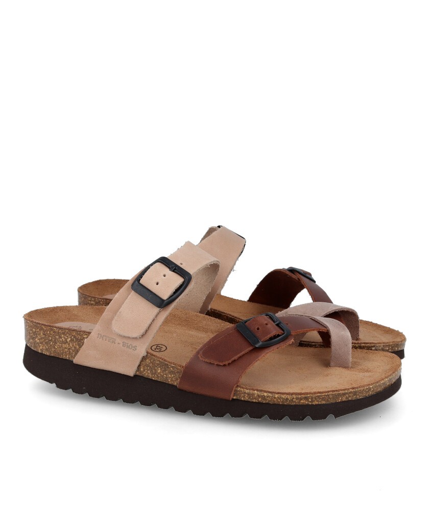 Sandalia Bio de dedo multicolor Interbios 7212-MM