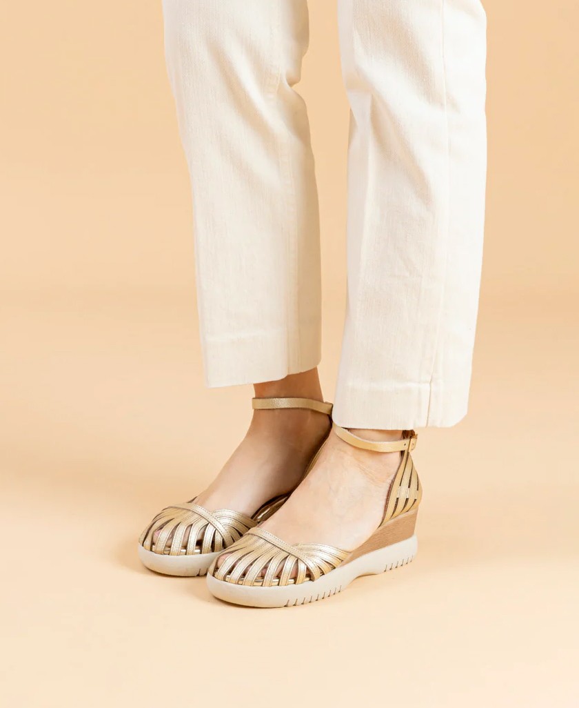 Porronet Belinda 3157 091 Gold Wedges