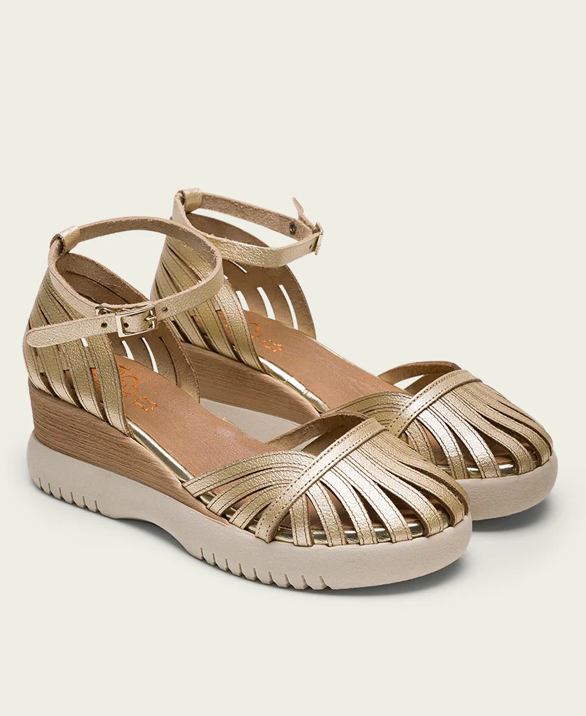 Porronet Belinda 3157 091 Gold Wedges