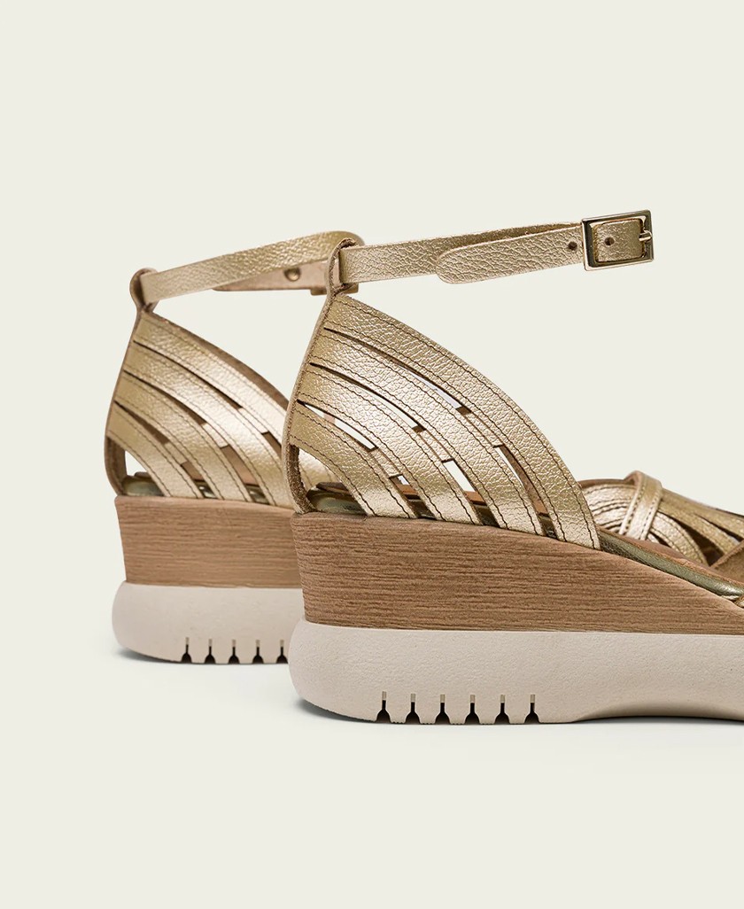 Porronet Belinda 3157 091 Gold Wedges