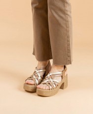 Porronet Jazmín 3174 178 Gold and Taupe Sandal