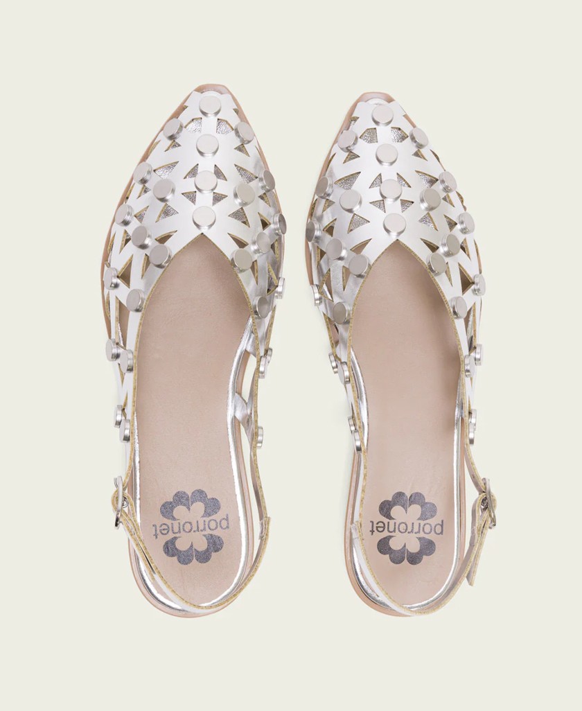 Bailarinas color plata Porronet Rania 7093 033