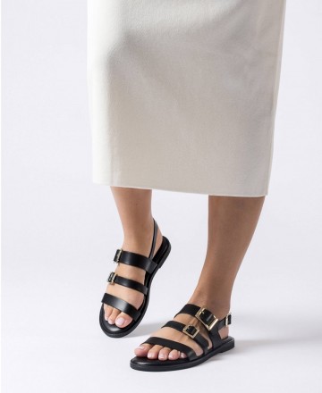 Sandalias planas de piel Wonders Zorion AB1340
