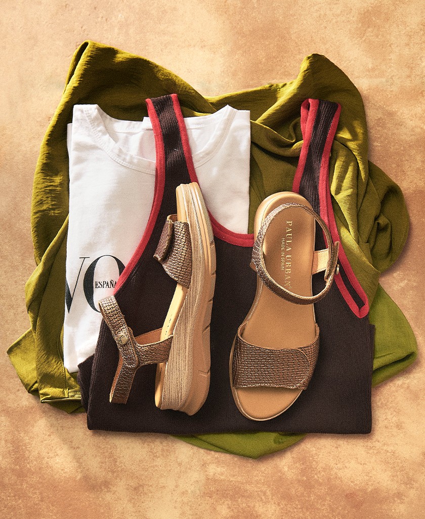 Sandalias metalizadas Paula Urban 24-634