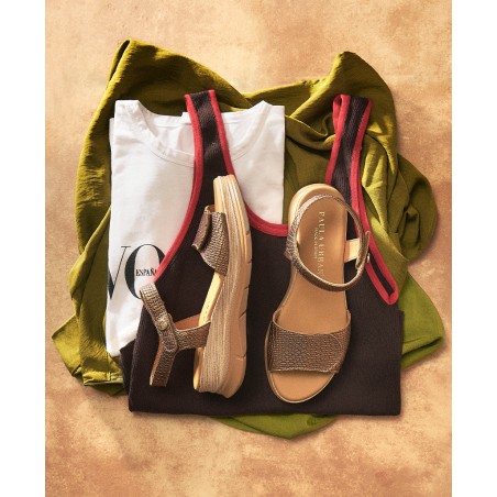 Sandalias metalizadas Paula Urban 24-634