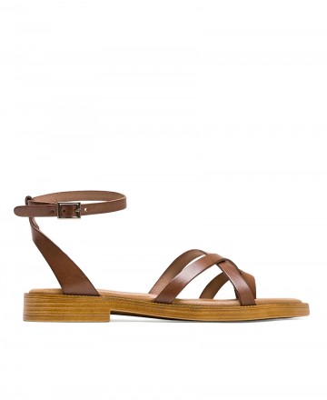 Sandalia marrón de piel Porronet Marta 3131 008