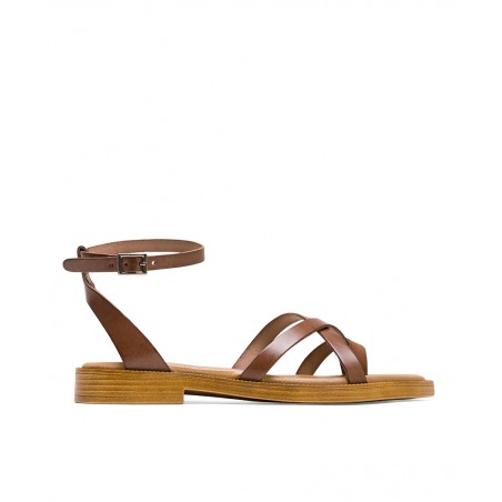 Brown leather sandal Porronet Marta 3131 008