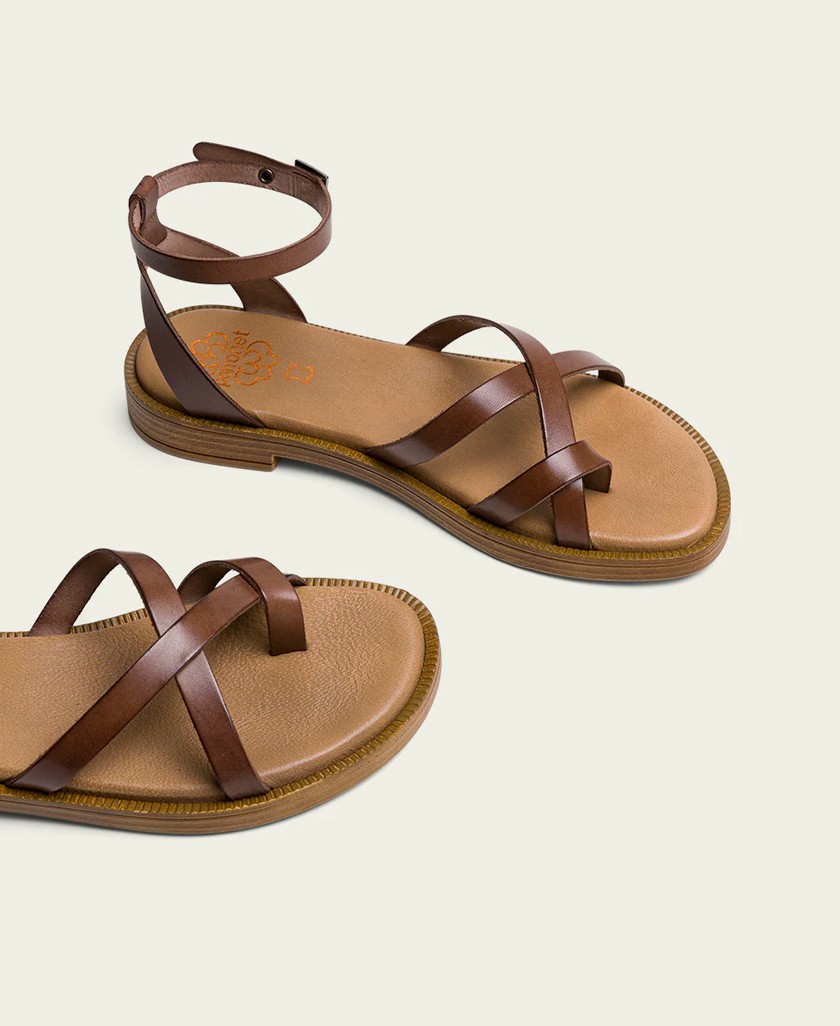 Brown leather sandal Porronet Marta 3131 008
