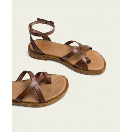 Brown leather sandal Porronet Marta 3131 008