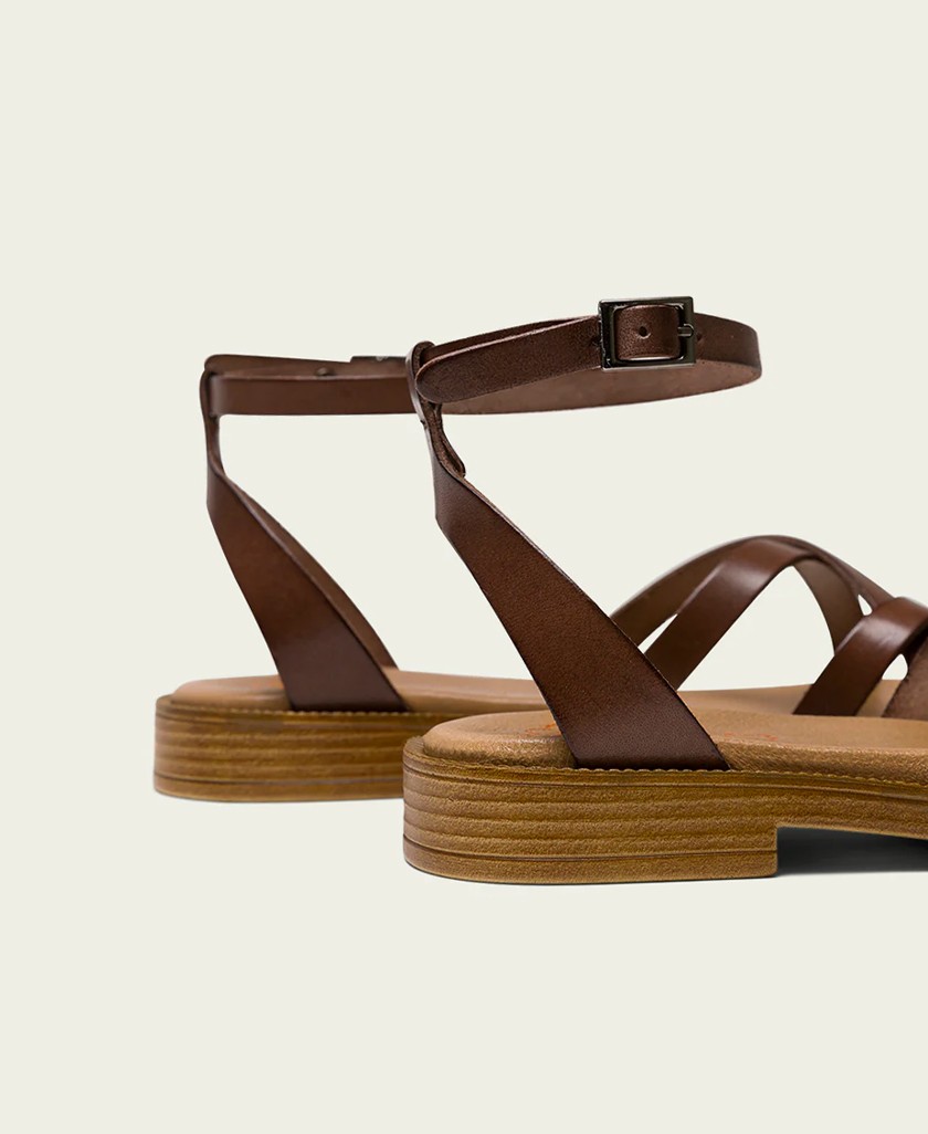 Brown leather sandal Porronet Marta 3131 008