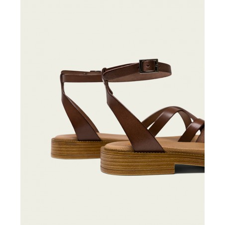 Brown leather sandal Porronet Marta 3131 008
