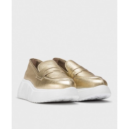 Mocasines dorados de mujer Wonders Estela A3623