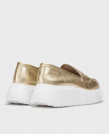 Mocasines dorados de mujer Wonders Estela A3623
