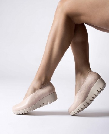 Zapatos rosas con cuña Wonders Fly C33100