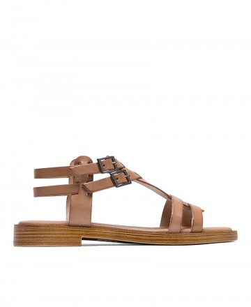 Porronet Magnolia 3128 010 Leather Flat Sandal