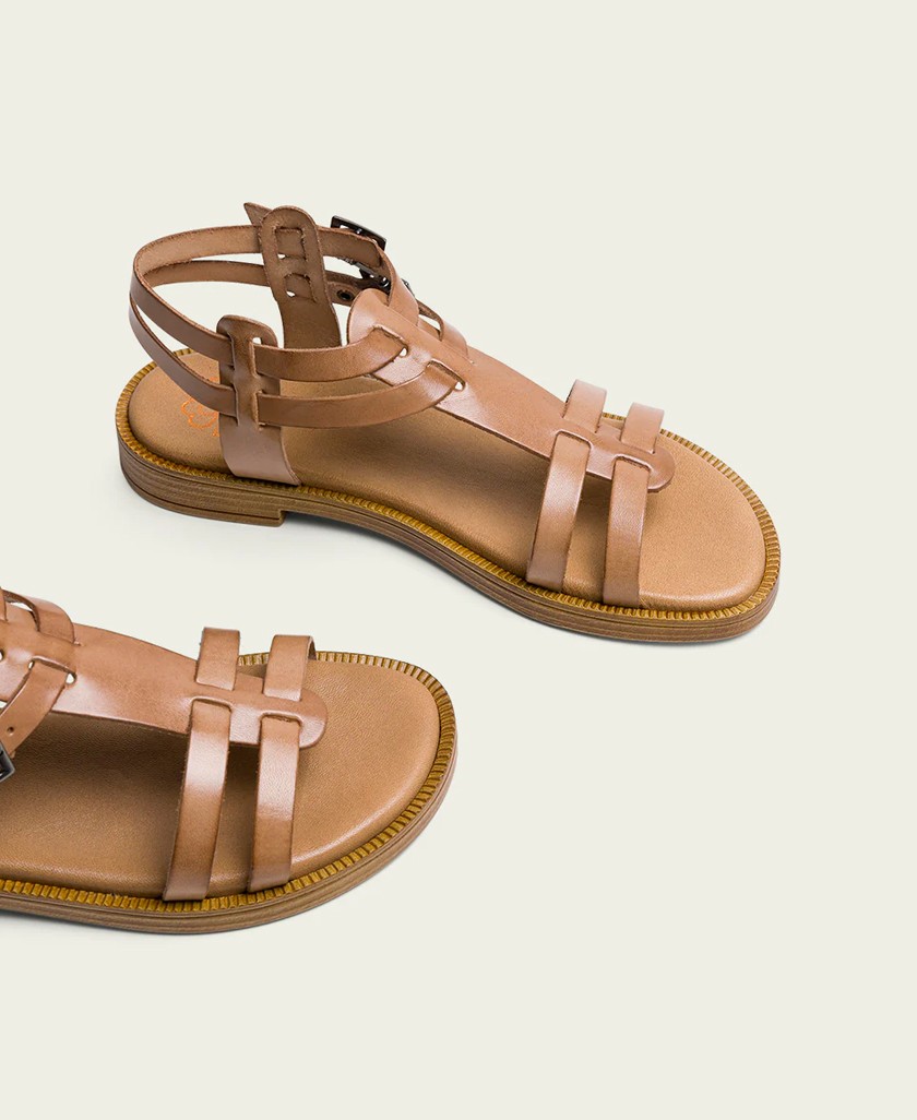 Porronet Magnolia 3128 010 Leather Flat Sandal