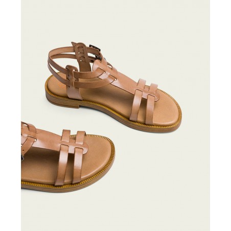 Porronet Magnolia 3128 010 Leather Flat Sandal