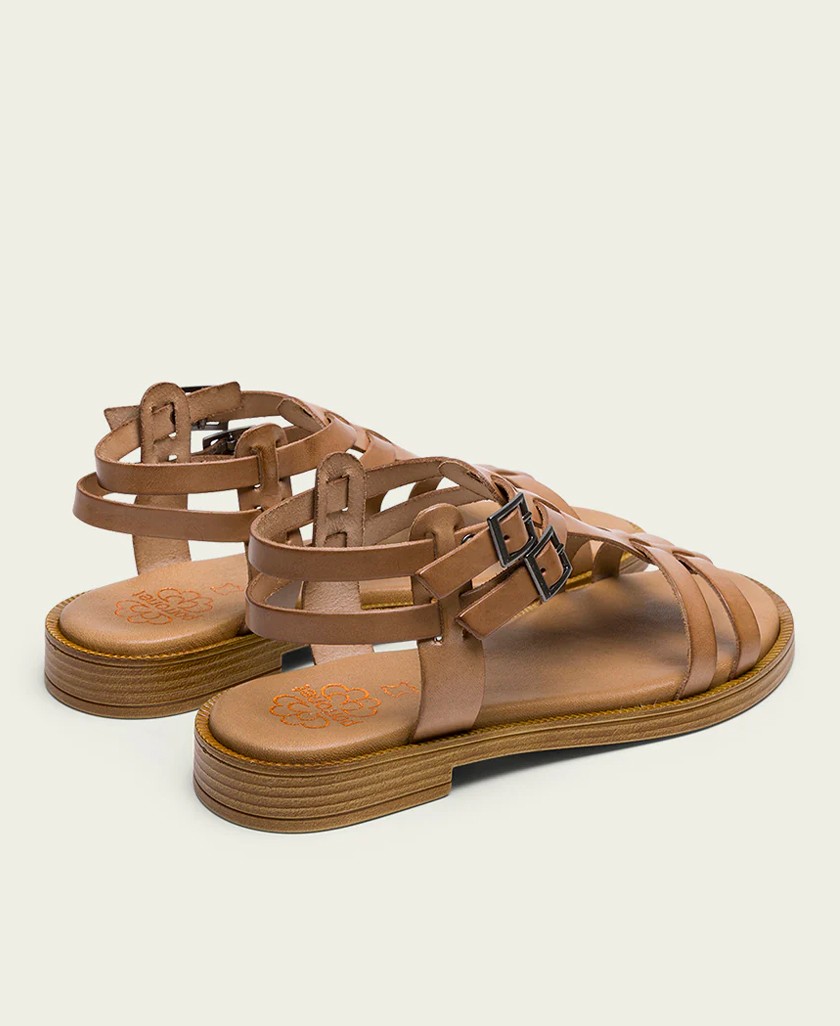 Porronet Magnolia 3128 010 Leather Flat Sandal