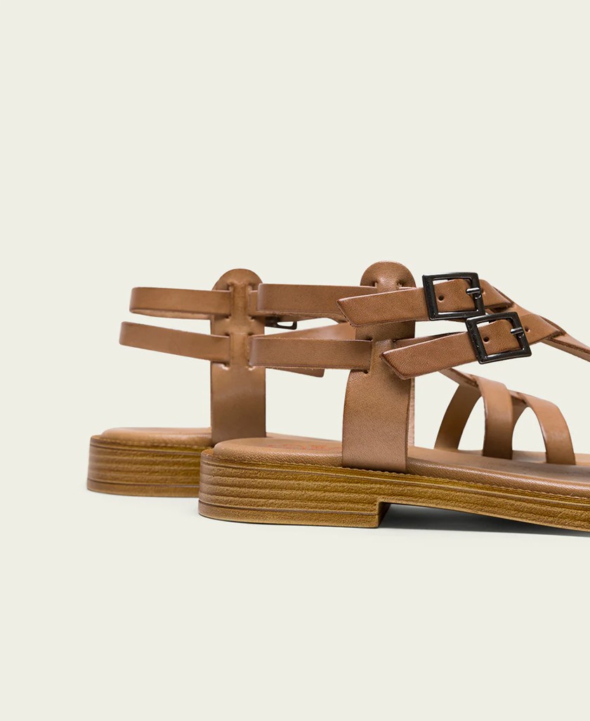 Porronet Magnolia 3128 010 Leather Flat Sandal