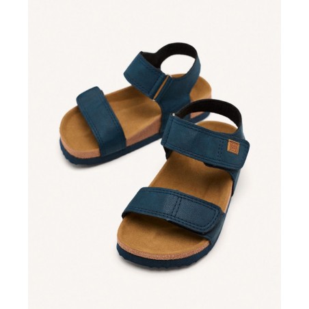 Sandalias para ninos en color azul marino Caracteristicas con cierre de velcro altura de piso 1 cm zapato de estilo casual suel